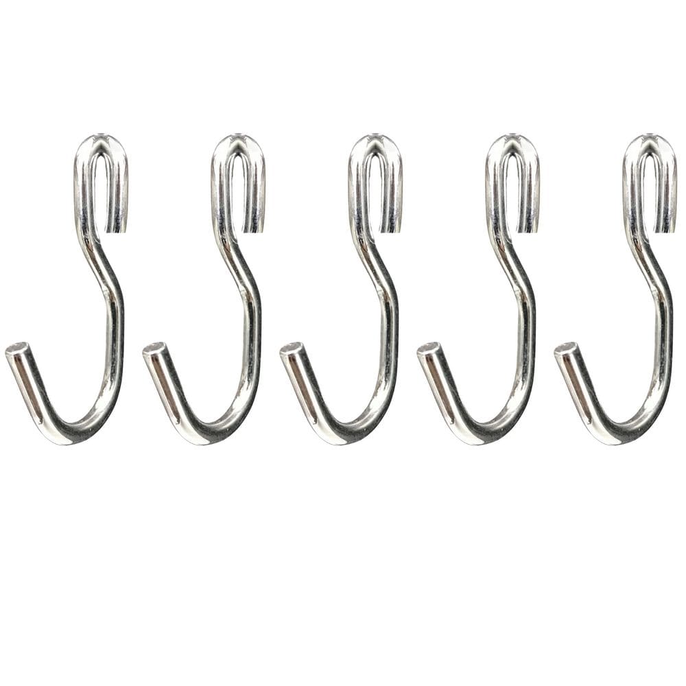 Kit 5 Ganchos Para Utensílios De Cozinha Cromado Modelo S FS