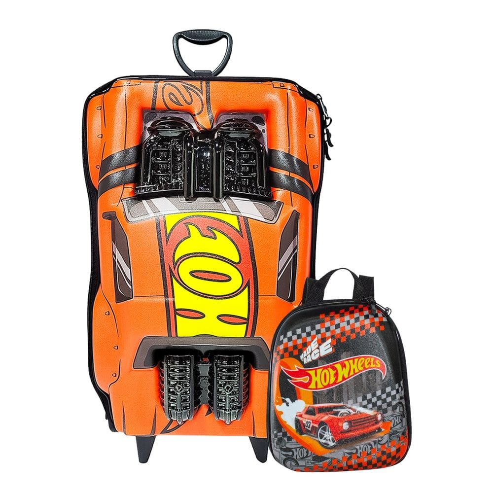 Mochila Rodas Night Shifter Motor Preto Hot Wheels Lancheira