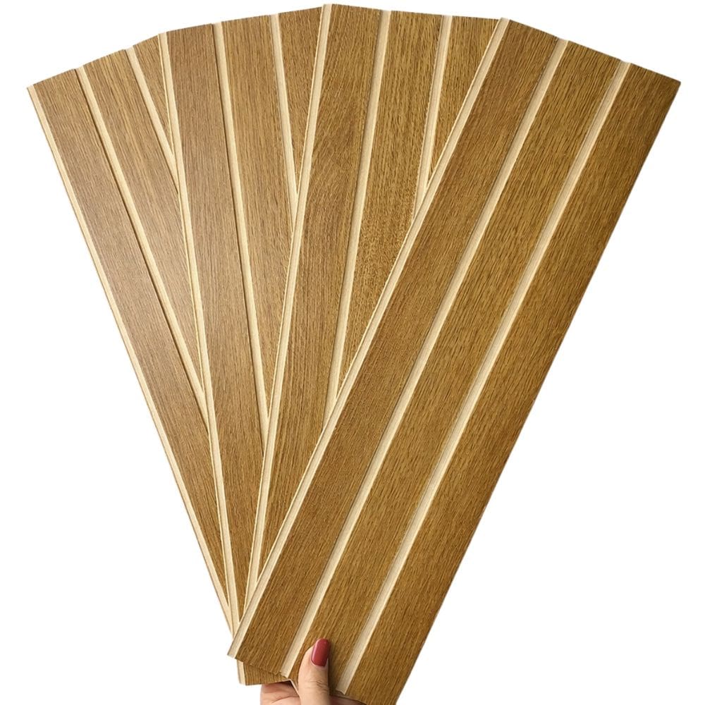 Painel Ripado De Parede Autocolante Nature Carisma Kit com 10