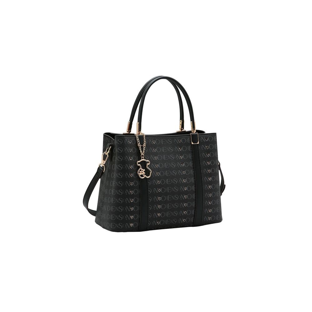 Bolsa Feminina Chenson Cristal Monograma Coração - Alça de Mão - Preto 3485397