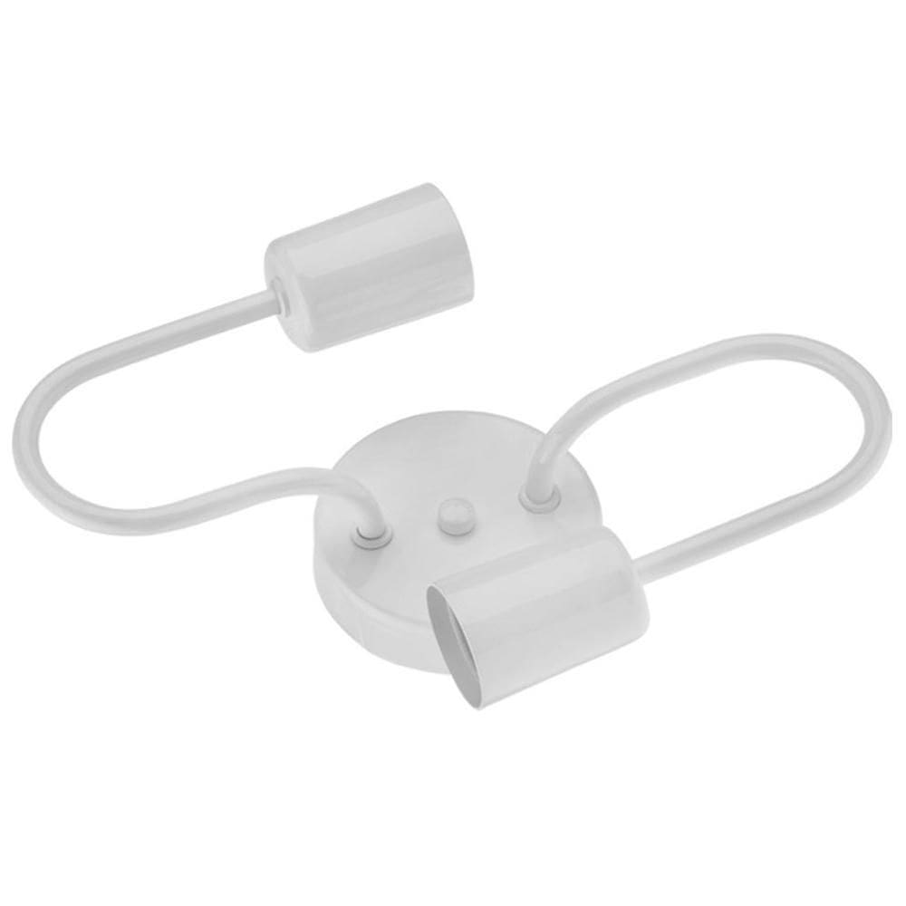 Plafon 2 Lâmpadas 29 cm Dital Panamera 20W, Branco Bivolt