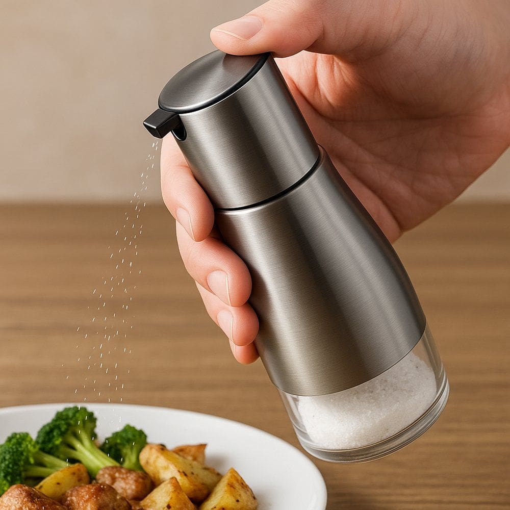 Porta Temperos Vidro 320ml - Inox