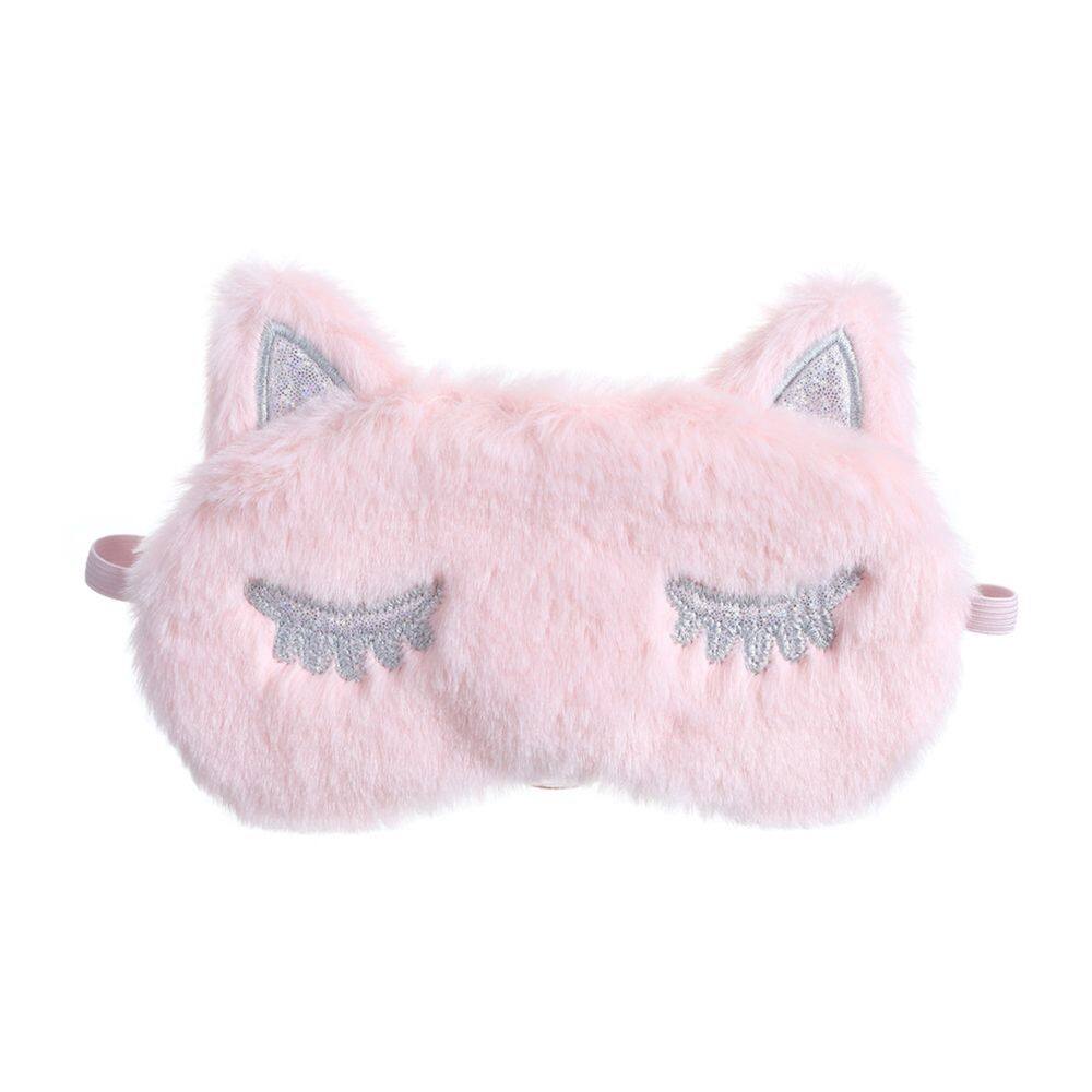 Máscara de dormir Unicorn Cartoon Plush Girl`s Eyeshade