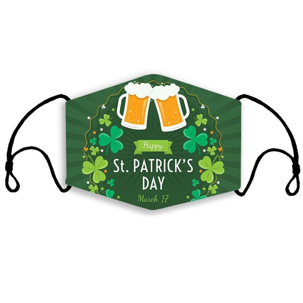 Máscara facial do Festival do Dia de São Patrício reutilizável com filtro