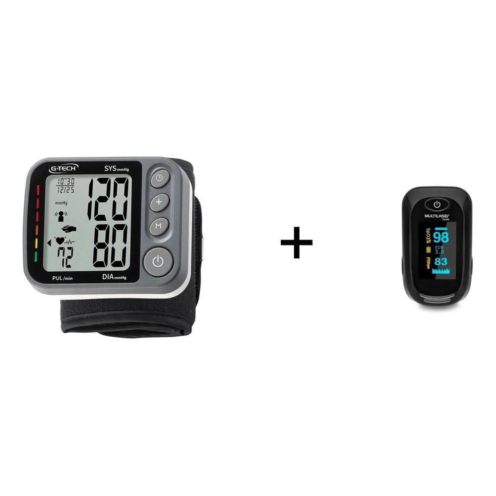 Aparelho Medidor De Pressão De Pulso GP450SP + Oximetro Medidor De Saturação HC261