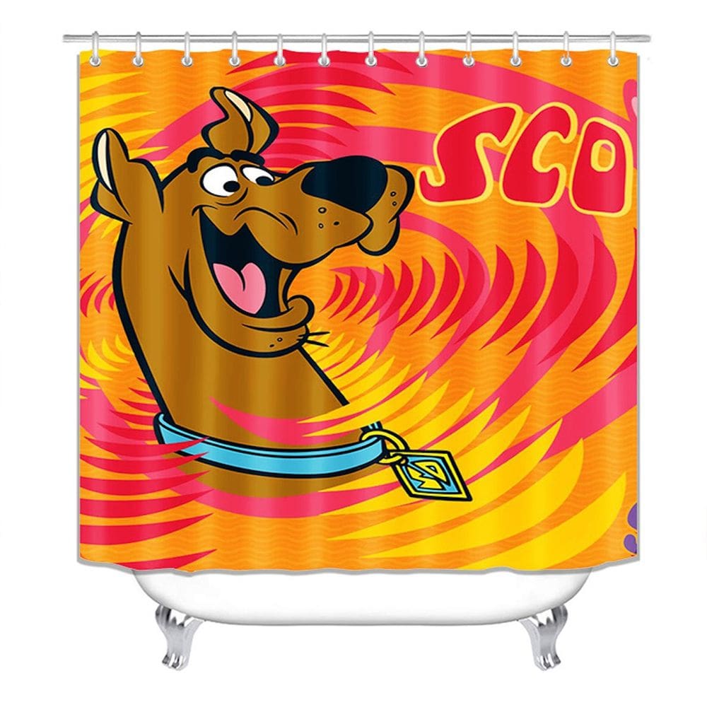 Cortina de chuveiro Scoobys Doos Dogs Anime Waterproof 180x180cm