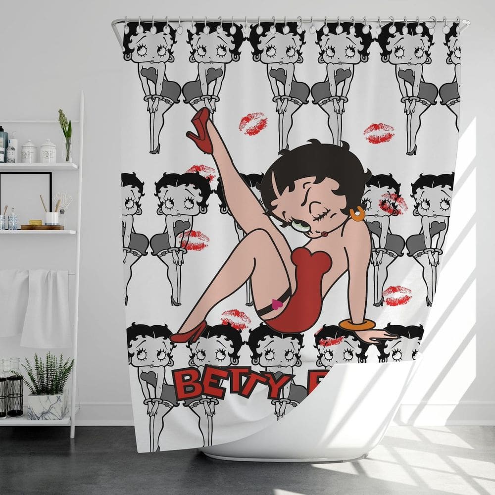 Cortina de chuveiro Bettys B-oops Anime Waterproof 180x180cm