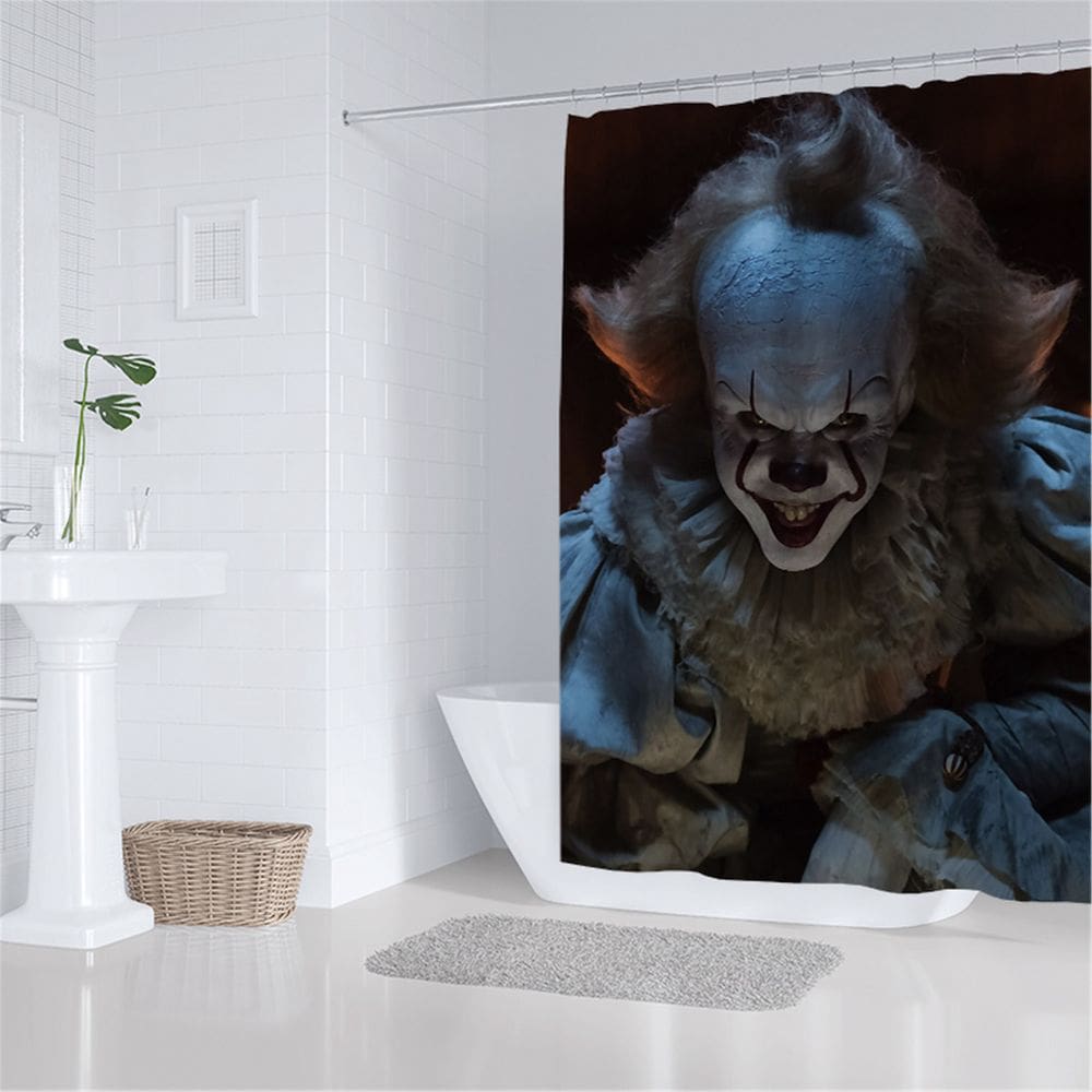 Cortina de chuveiro Pennywises Anime à prova d`água de poliéster