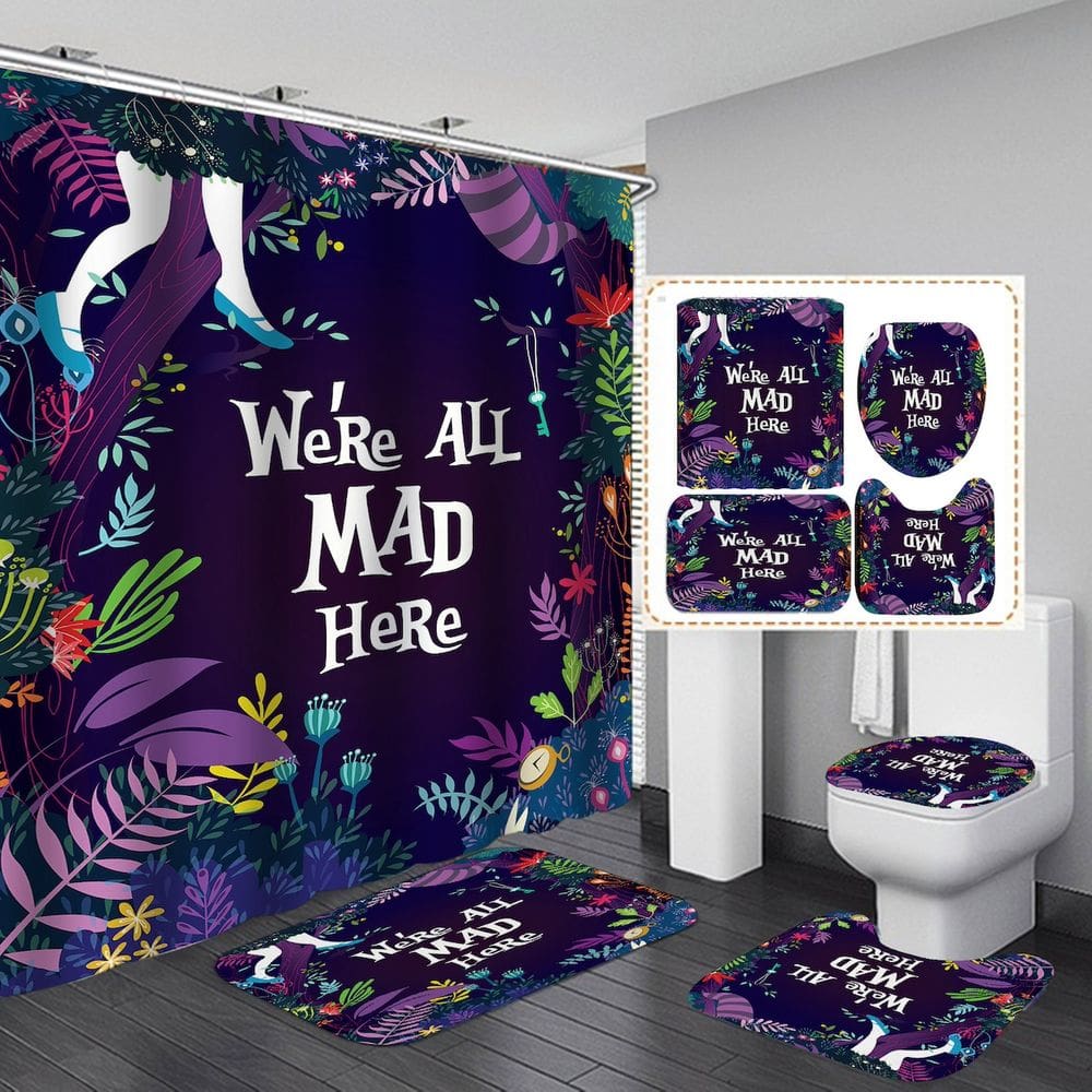 Conjunto de cortinas de chuveiro Weres Alls Mads Heres Anime Waterproof