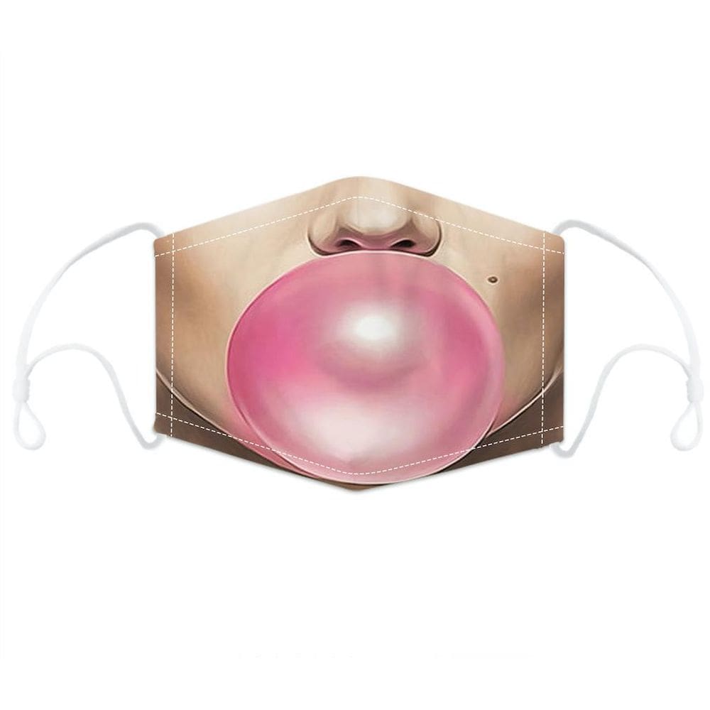 Máscara facial Bubble Pink com filtro Cosplay 3D Print para crianças
