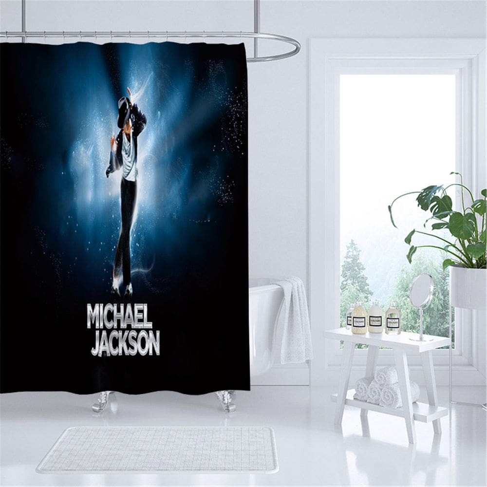 Cortina de banho Michaels Jacksons Anime à prova d`água de poliéster