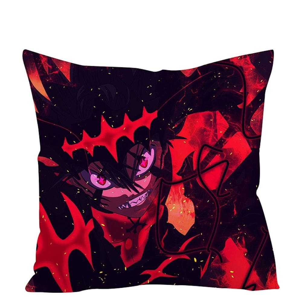 Capa de almofada decorativa Black Clovers Anime 45x45cm