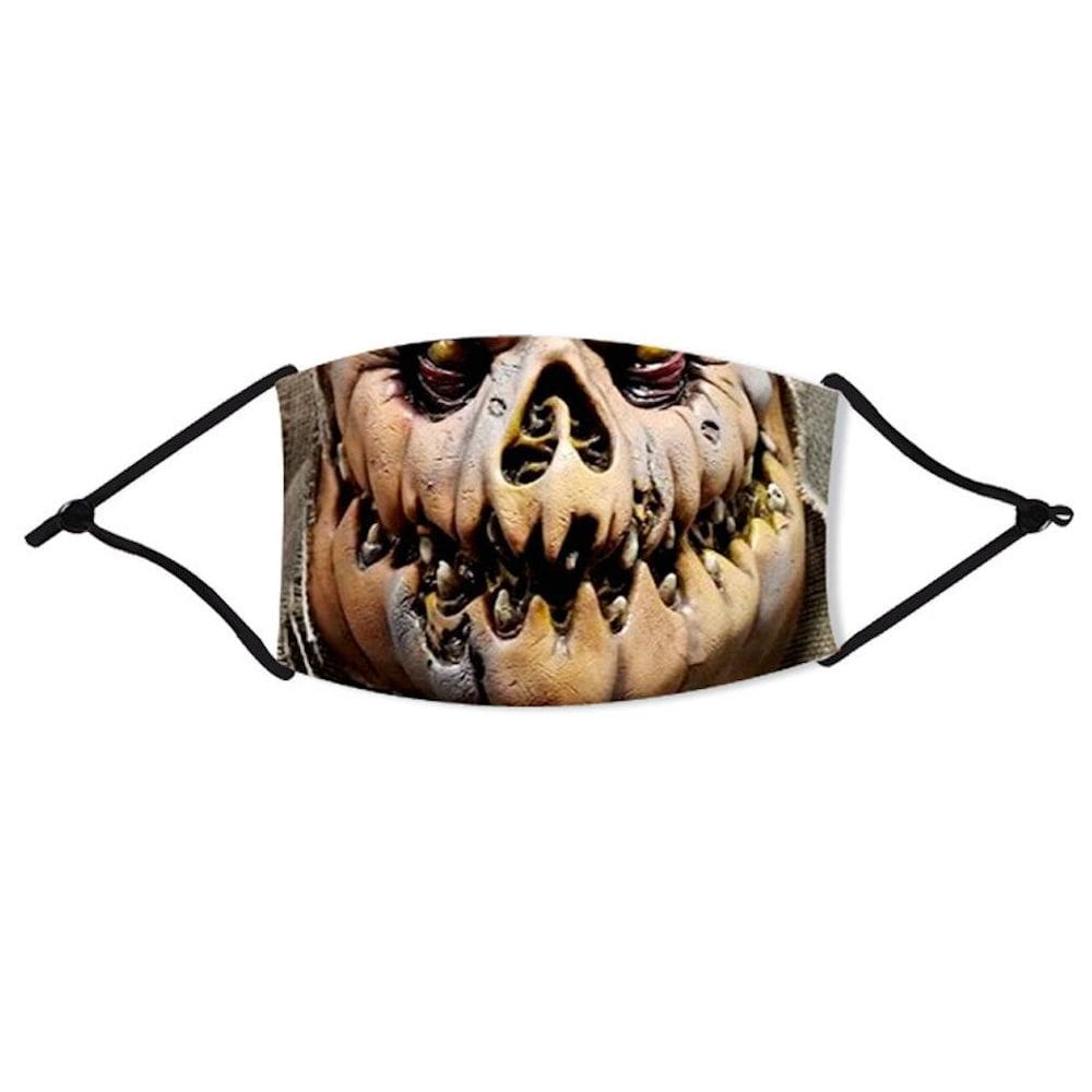 Máscara facial Halloween Skull 3D Print Cosplay com inserção de filtro