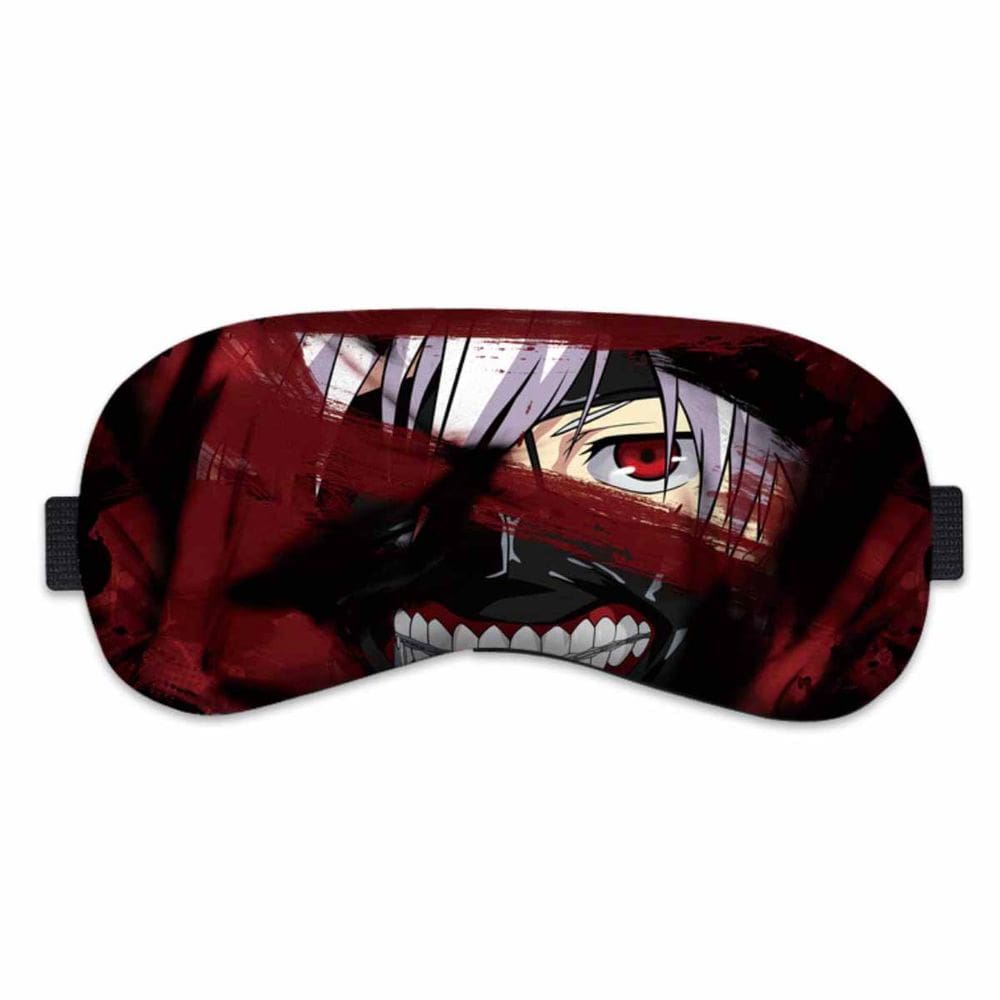 Máscara para dormir para olhos Tokyos Ghouls Anime Cartoon Ice Silk
