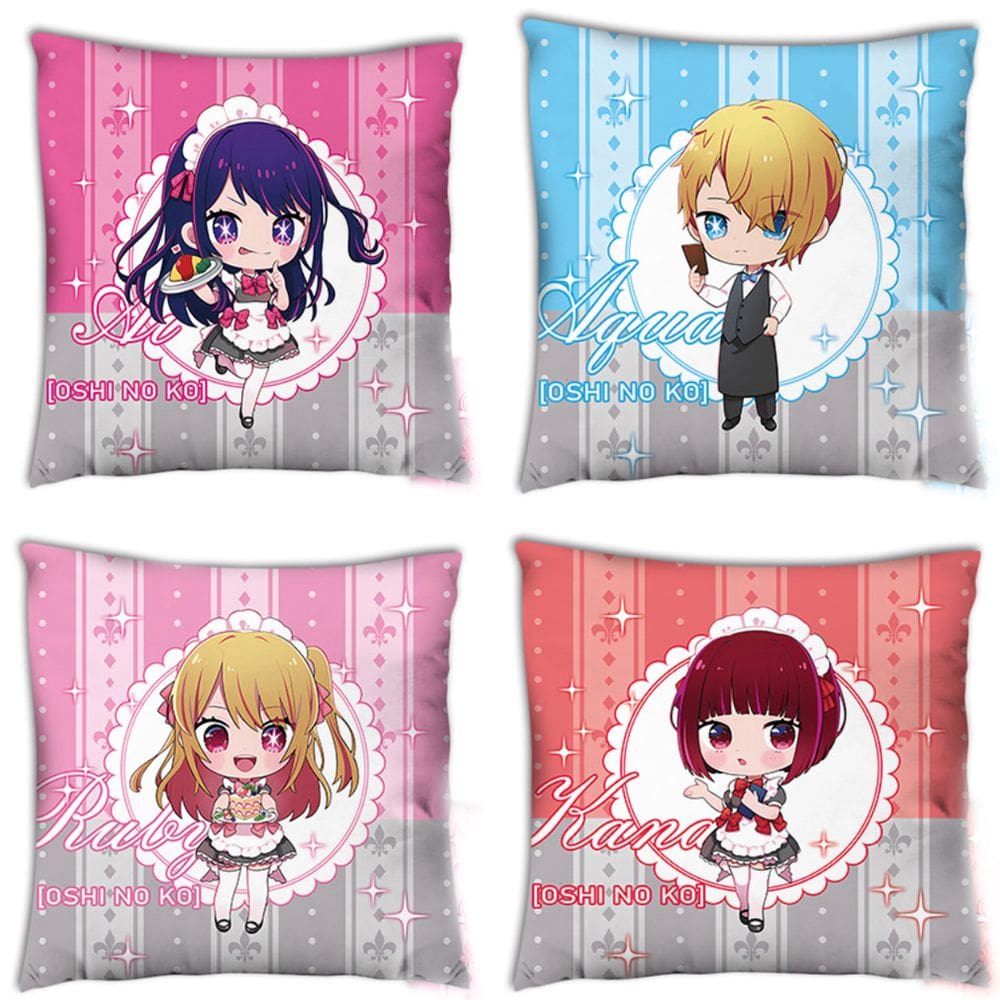 Capas de almofada OSHis NO KO Anime 45x45cm 4 unidades/lote de poliéster