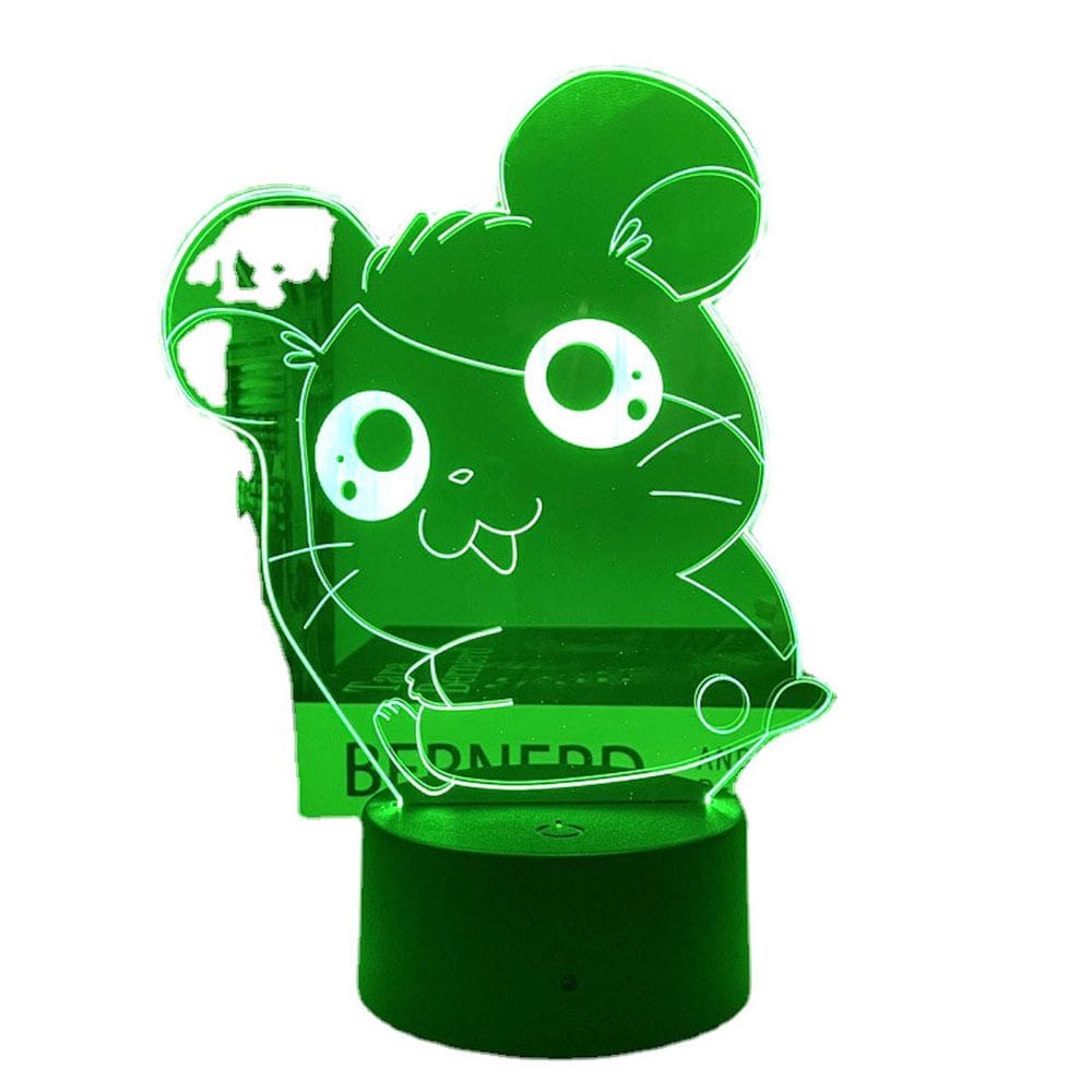 Lâmpada de decoração de anime Night Light Tottokos Hamutaro 3D Illusion