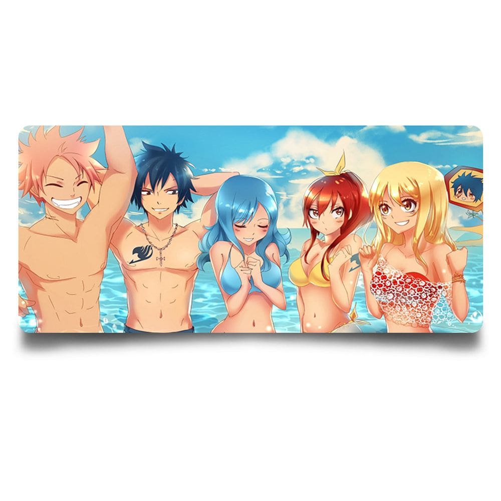 Mouse pad para jogos Anime Fairys Tails Large 80x30cm de borracha