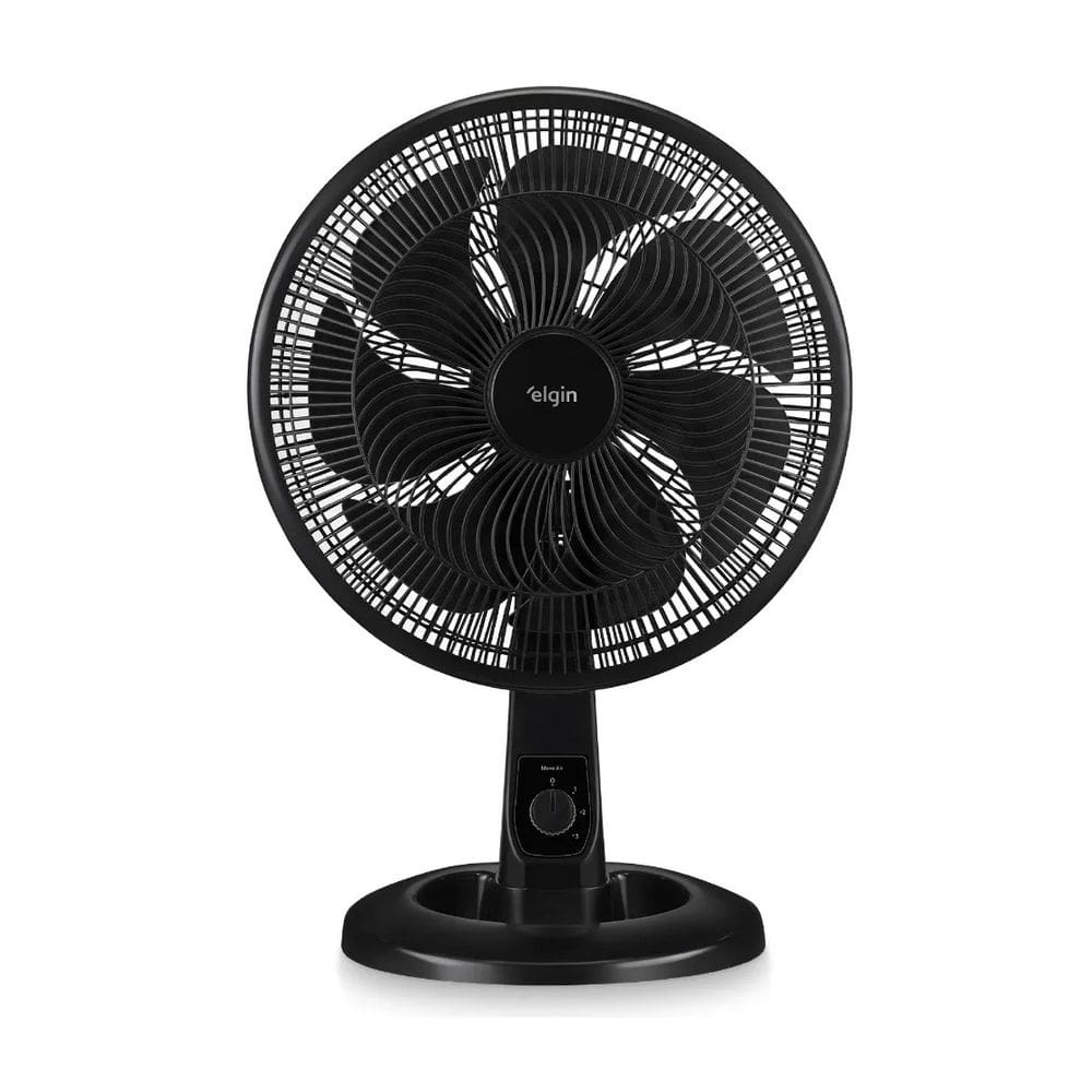 Ventilador De Chão Elgin Breeze Air Preto 7 Pás Turbo 140w 40 Cm 60hz 127v