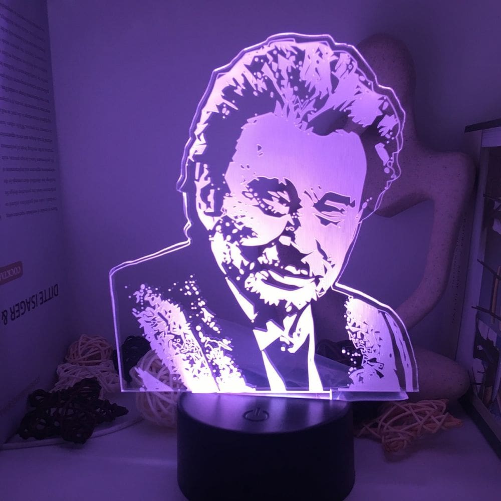 Lâmpada de luz noturna Johnnys Anime Decor 3D Illusion com USB