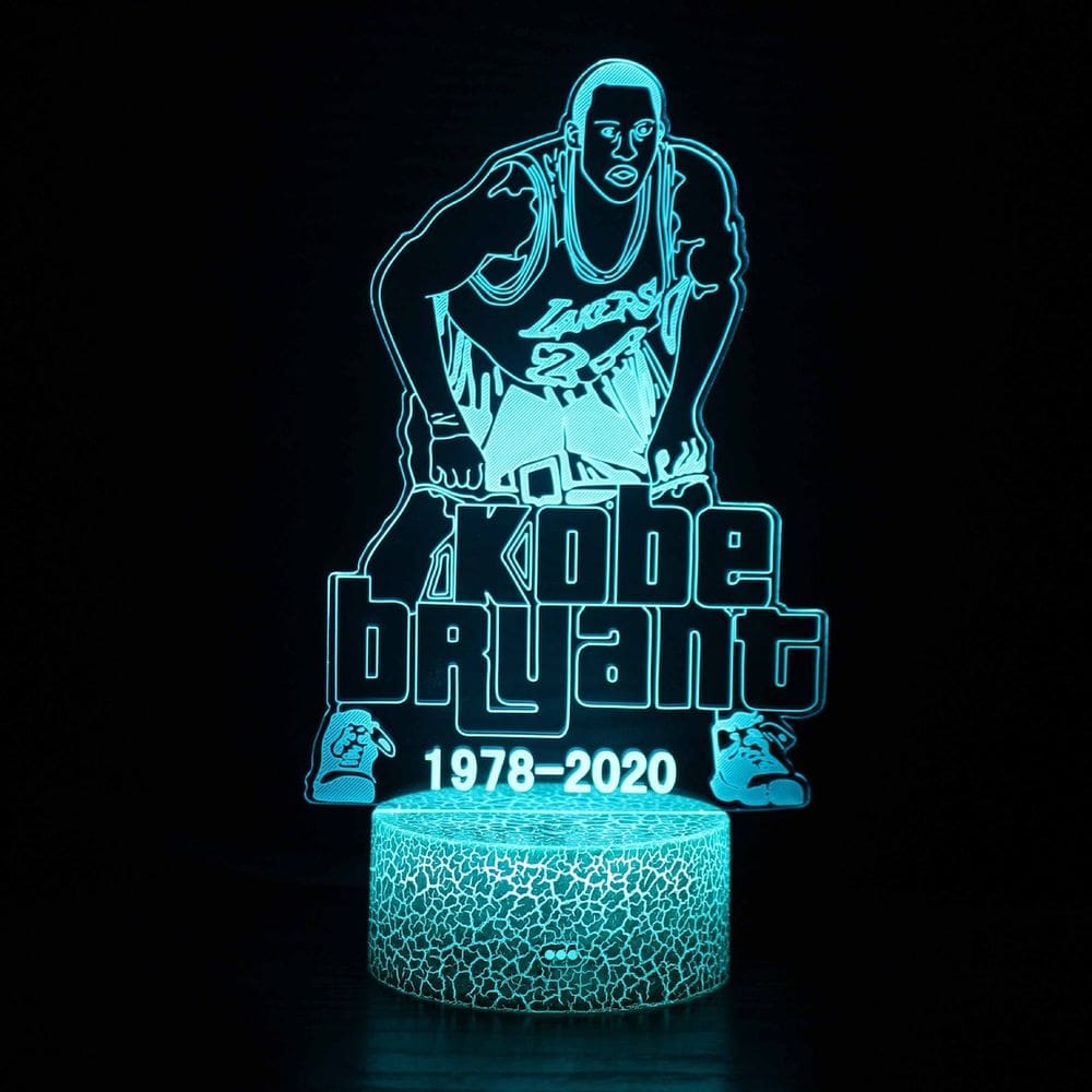 Lâmpada de ilusão 3D Night Light Kobe Bryant Anime Decor