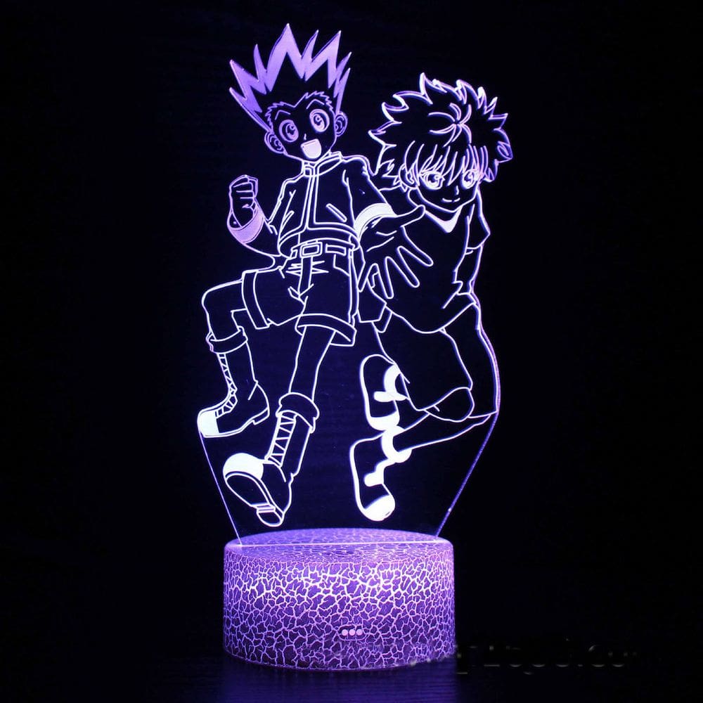 Lâmpada de ilusão 3D Night Light Hunters Hunters Decor de anime