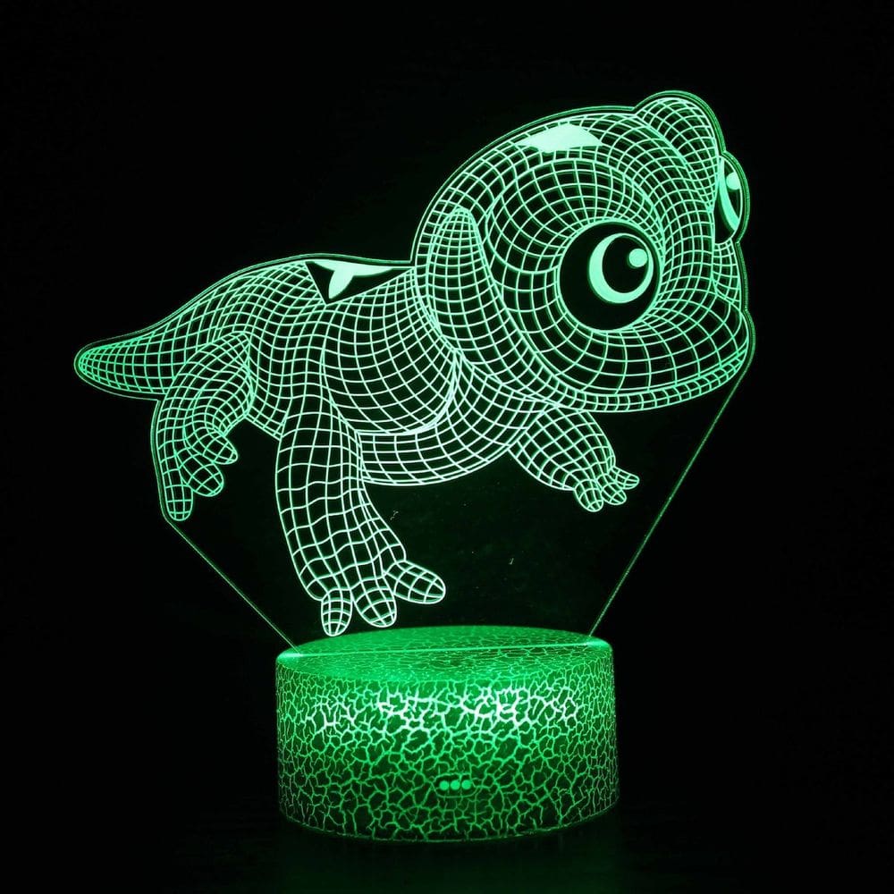 Lâmpada de luz noturna Toothless Anime Decor 3D Illusion com base