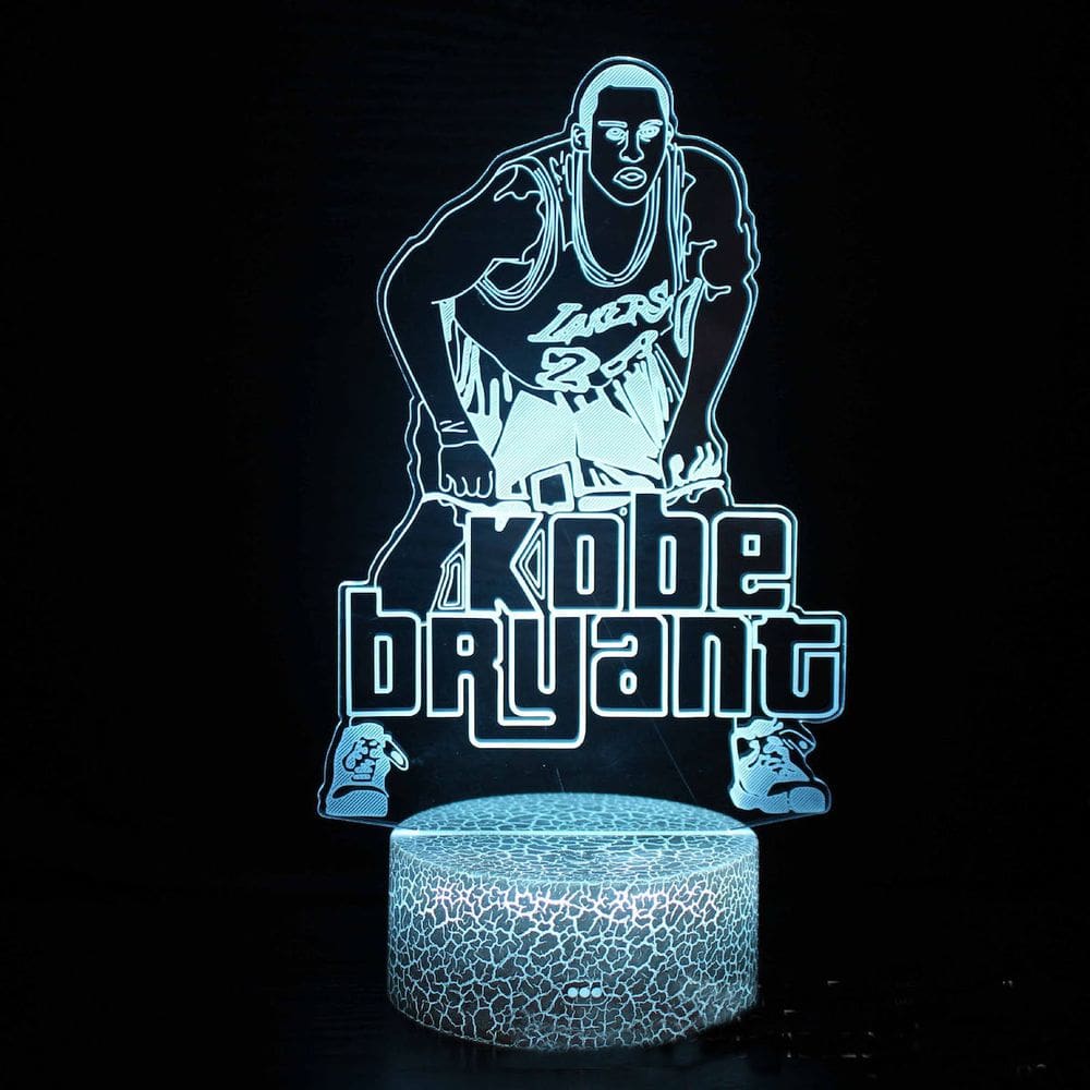 Lâmpada de ilusão 3D Night Light Kobe Bryant Anime Decor