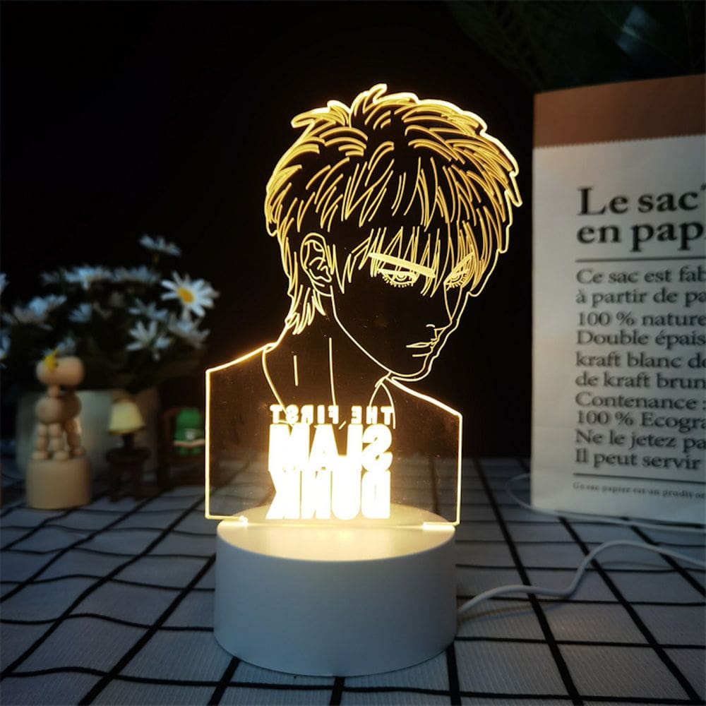 Ilusão 3D de decoração de anime Night Light Slam Dunks Rukawa Kaede