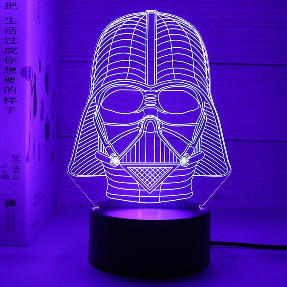 Lâmpada de luz noturna Darth Vader 3D Illusion Anime Decor