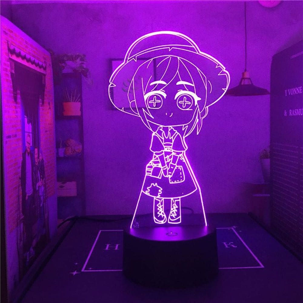 Lâmpada de decoração de anime Night Light Identity 3D Illusion com USB