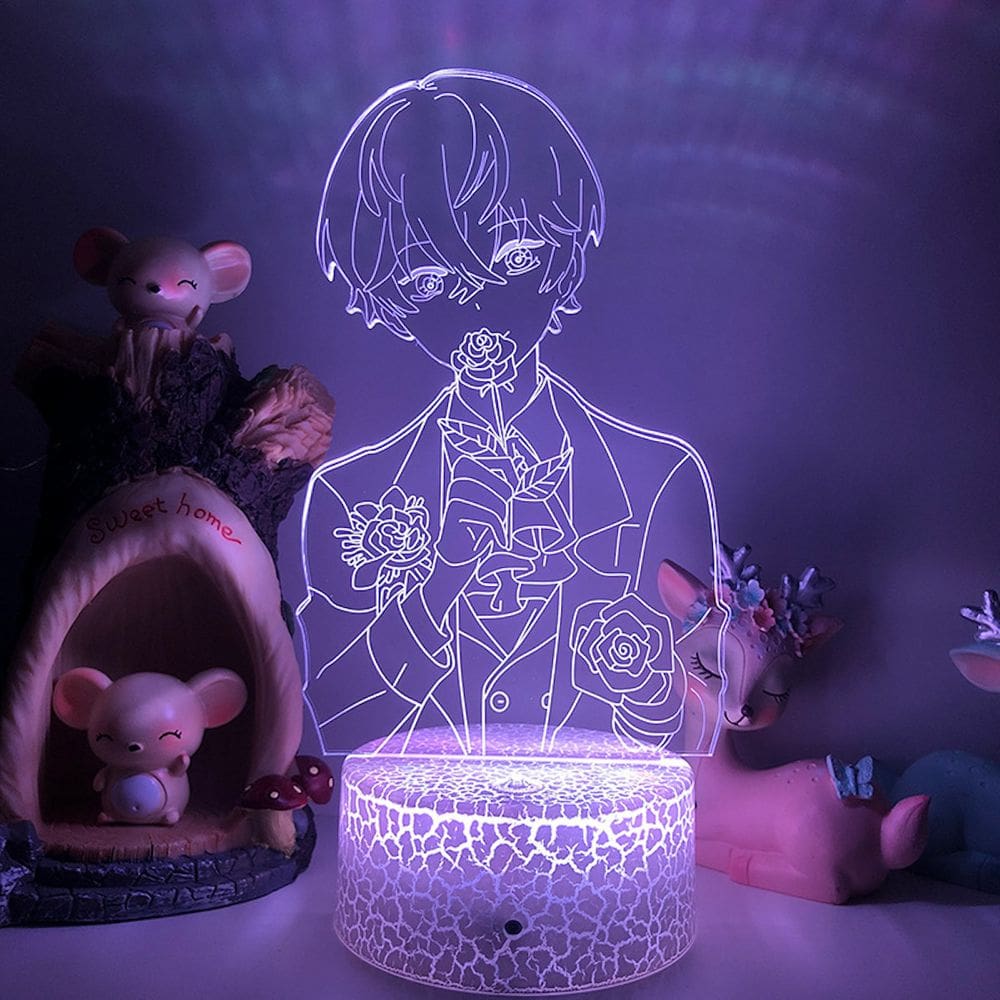 Lâmpada de decoração de anime Night Light Mystic Messengers 3D Illusion