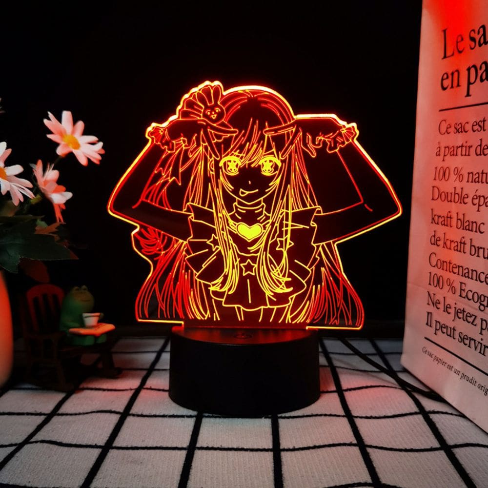 Lâmpada de decoração de anime Night Light OShiS NO Kos Hoshino Ai 3D Illu