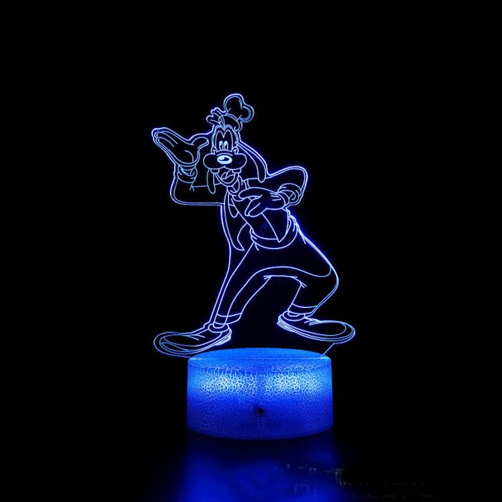 Lâmpada de luz noturna Donalds Ducks Anime 3D Illusion com USB