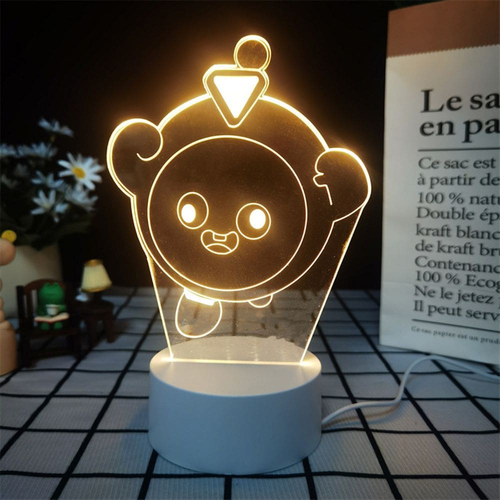 Lâmpada de decoração de anime Night Light Eggys Partys Lâmpada de ilusão 3D