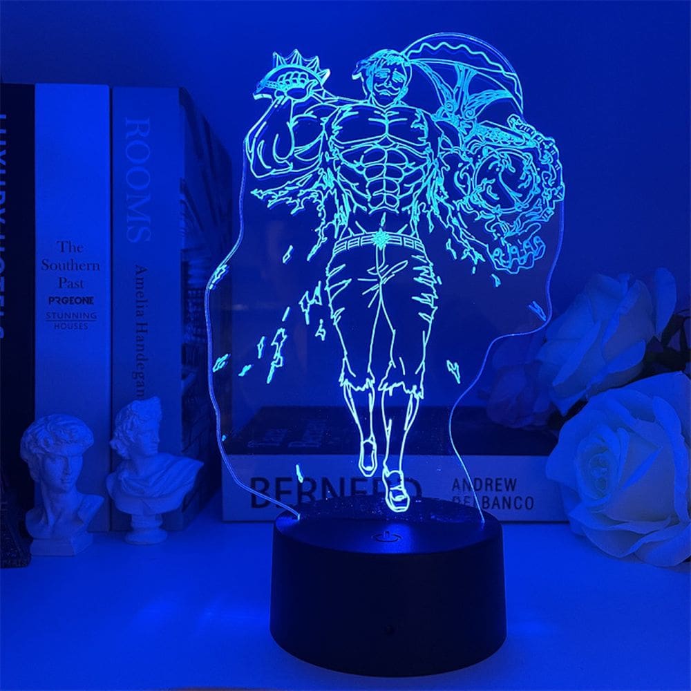 Lâmpada de luz noturna Seven Deadly Sins Anime Decor 3D Illusion