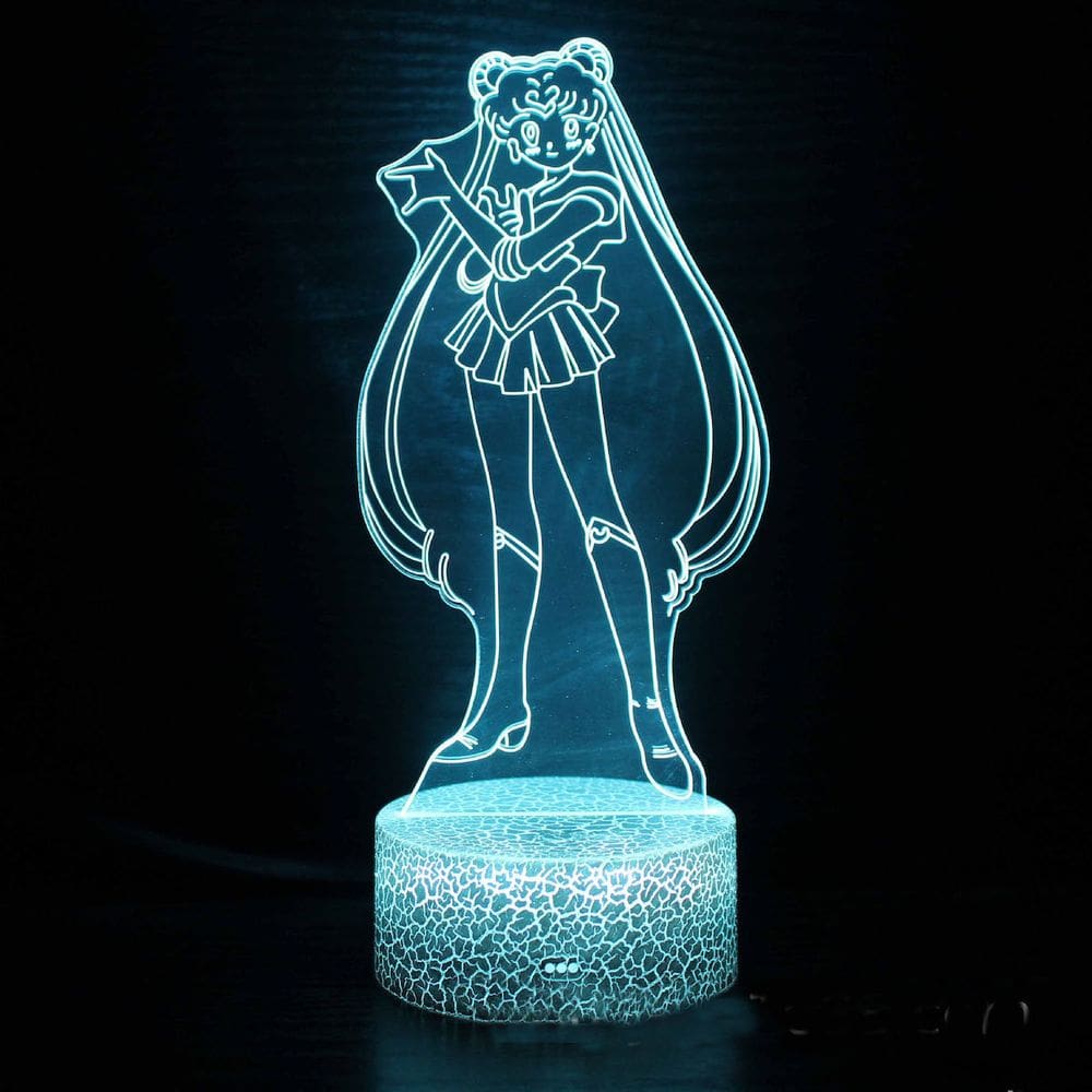 Lâmpada de ilusão 3D Night Light Sailor Moon Anime