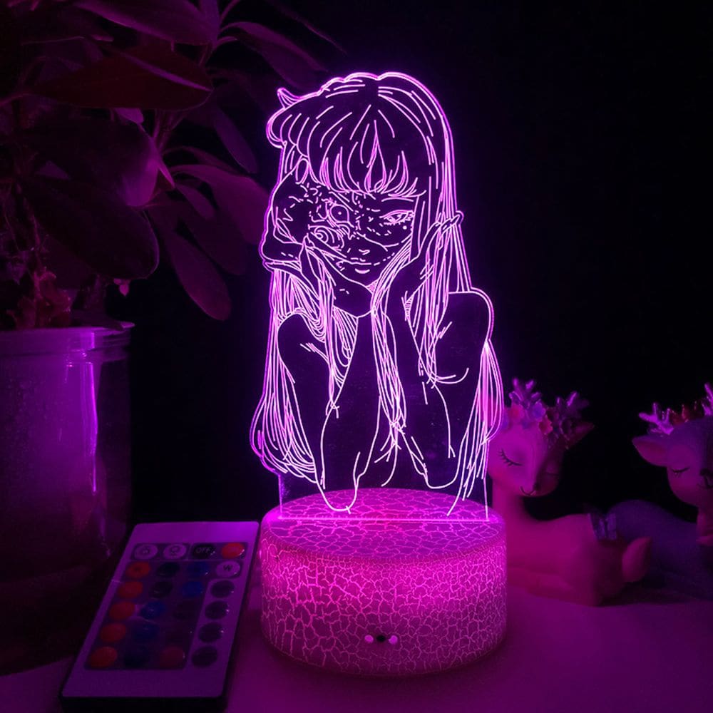 Lâmpada de luz noturna Junji Ito Anime Decor 3D Illusion com USB
