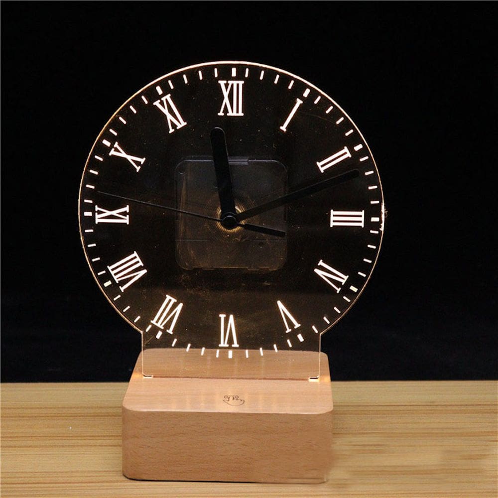 Lâmpada de decoração de anime Night Light Creative Clock 3D Illusion