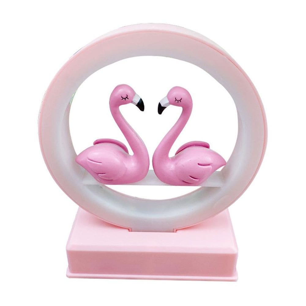 Lâmpada de luz noturna Flamingo com resina plástica rosa musical