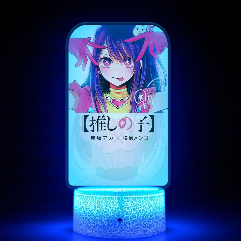 Lâmpada de decoração de anime Oshis NO Kos Lâmpada de decoração de anime Lâmpada de ilusão 3D