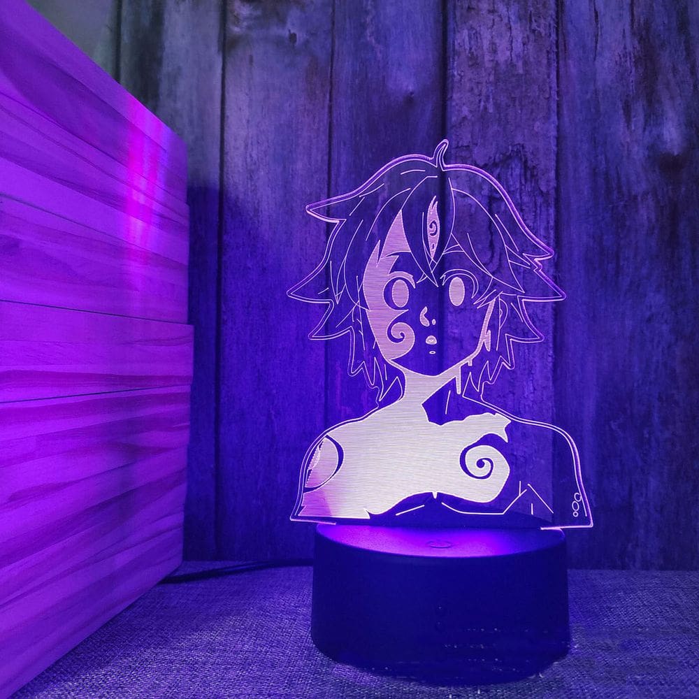 Lâmpada de luz noturna Seven Deadly Sins Anime Decor 3D Illusion