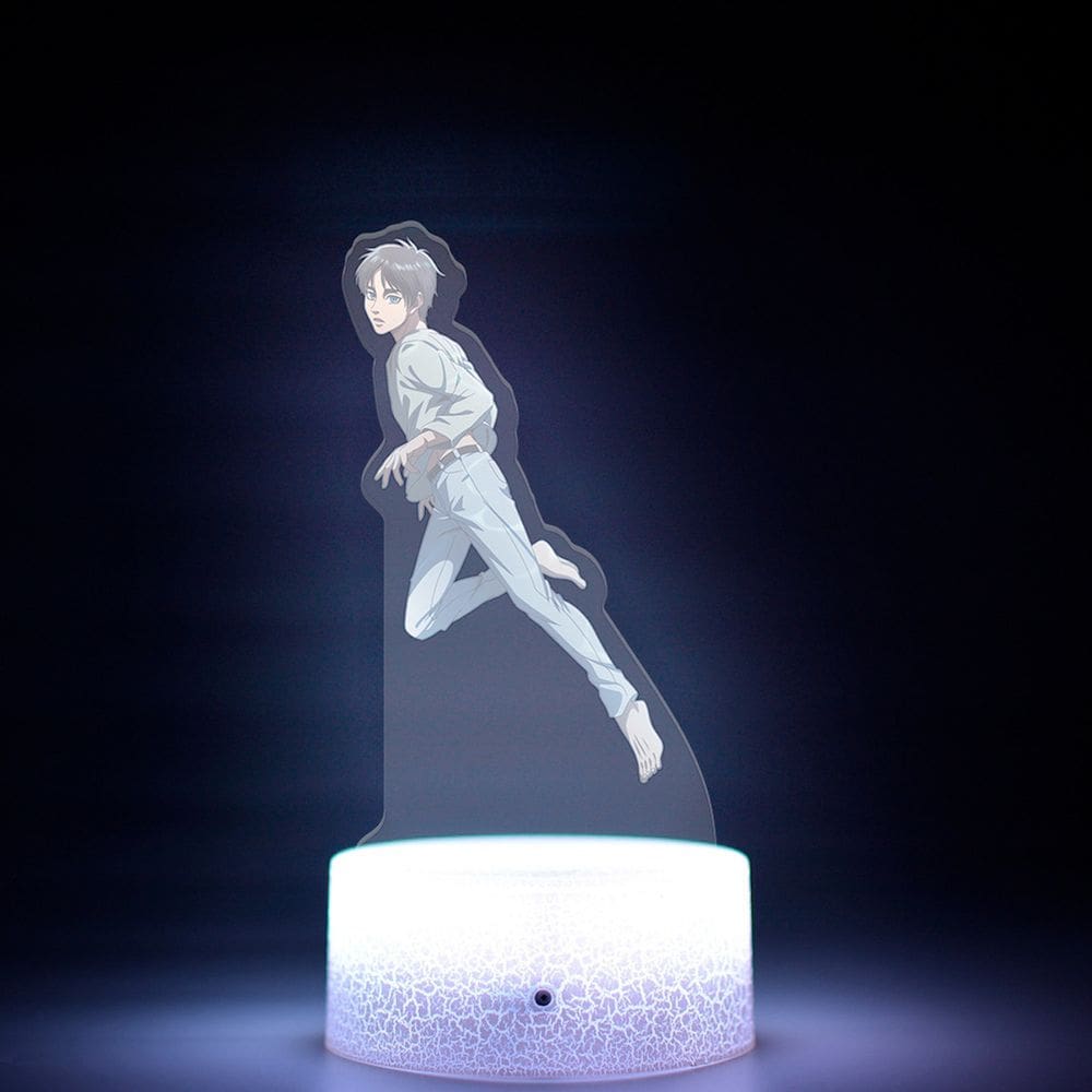 Lâmpada de decoração de anime 3D Night Light Attacks Titans Eren Jaeger