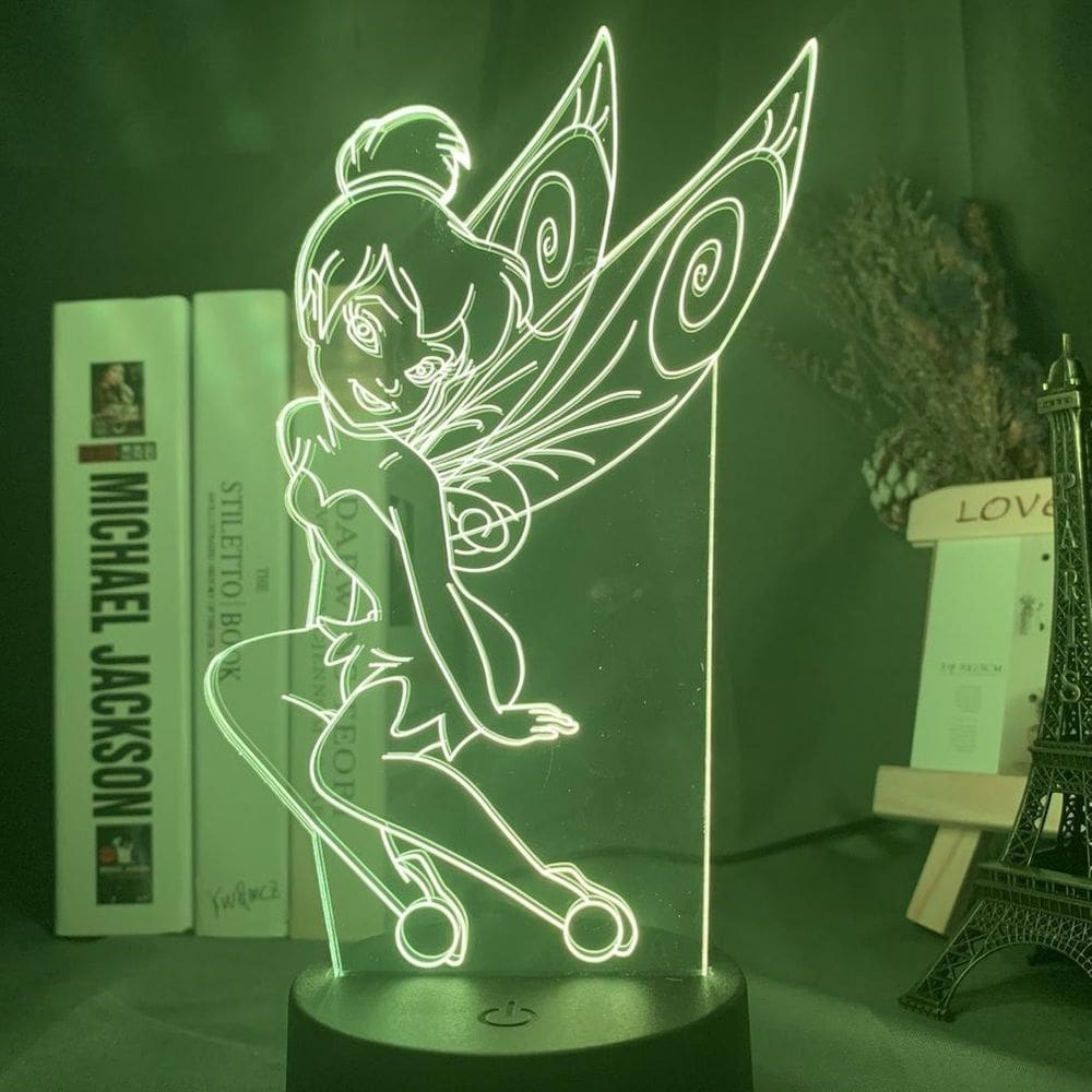 Luz noturna 3D LED Fairy Flower Princess para quarto infantil