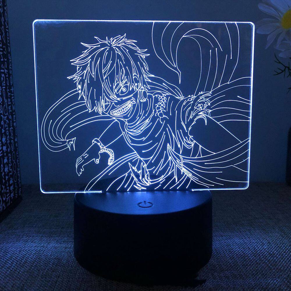 Lâmpada de ilusão LED 3D Night Light: tema de anime Tokyo Ghouls
