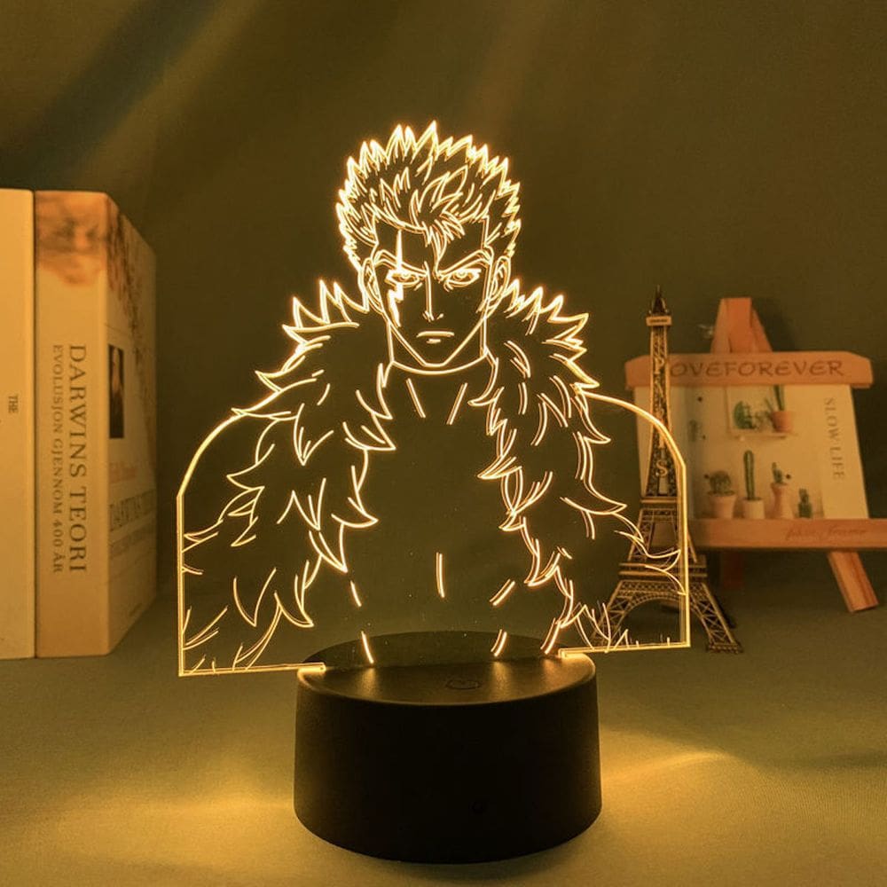 Lâmpada de decoração de anime Night Light Fairy Tail Laxus Dreyar 3D