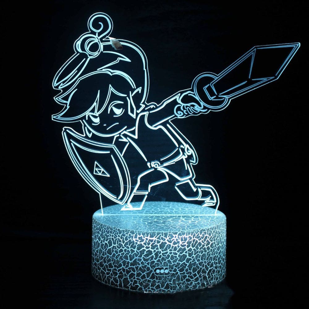 Lâmpada de ilusão LED 3D Night Light Anime para crianças
