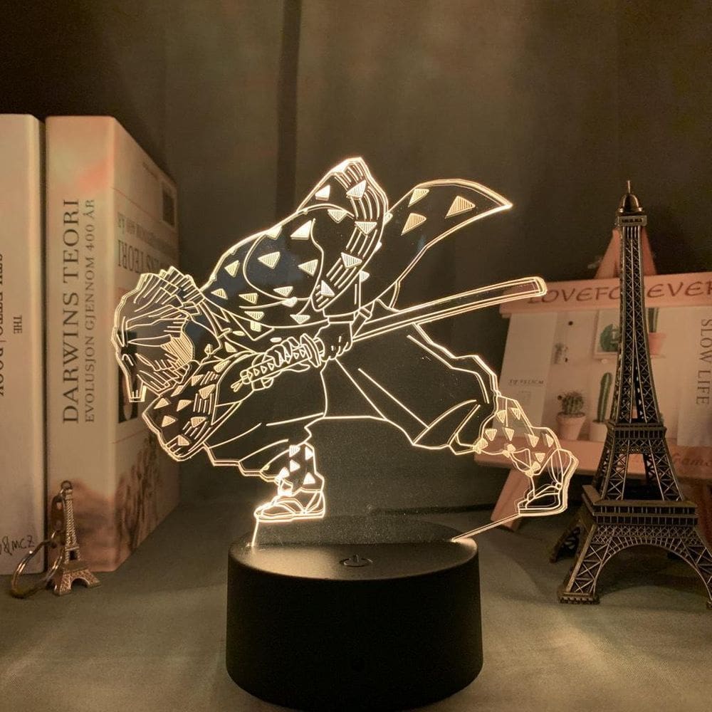 Luz noturna Agatsuma Zenitsu 3D LED para quarto de crianças