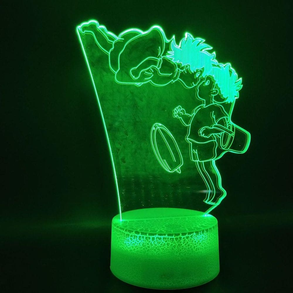 Lâmpada de ilusão LED 3D Night Light Ponyo Cliff com mudança de cores