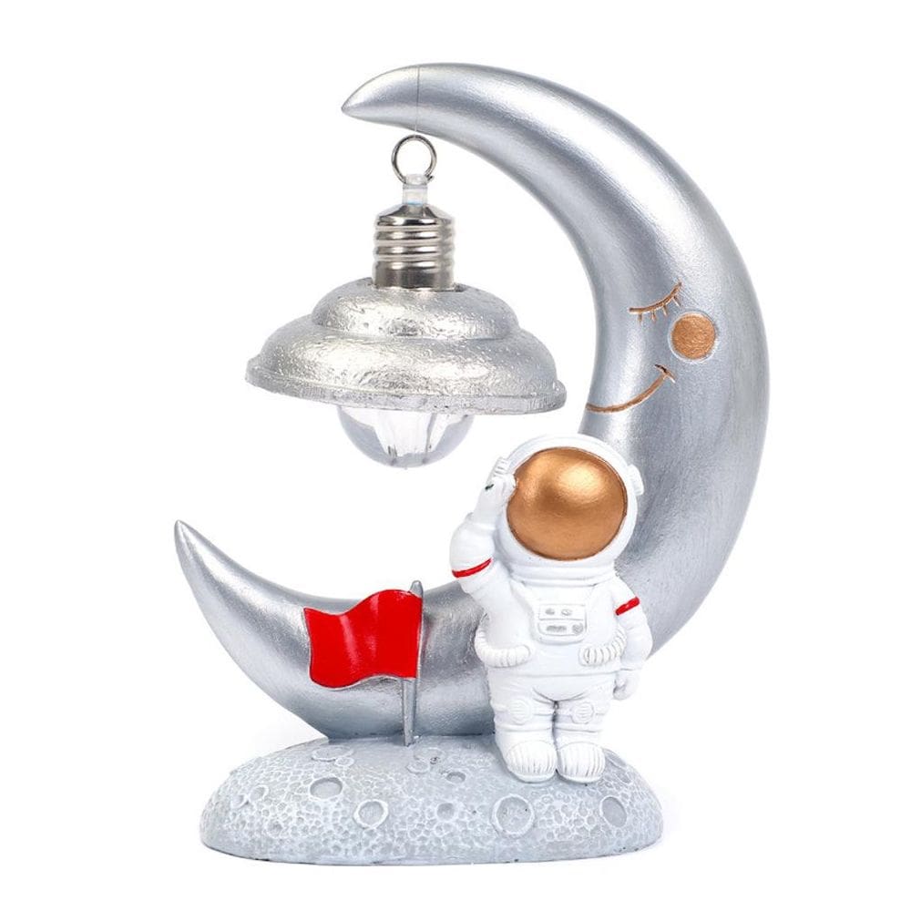 Ornamento Night Light Astronauts Resin Craft MoonLight 14,5 cm
