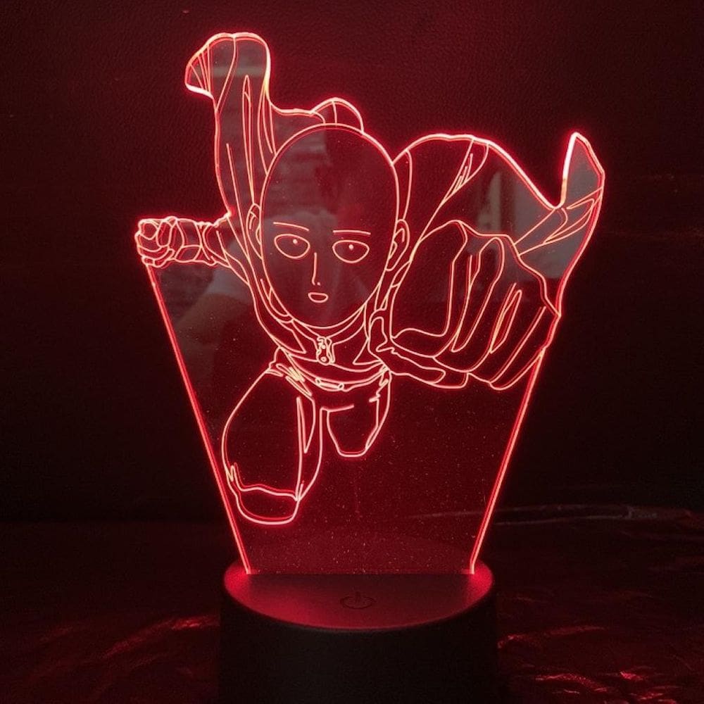 Luz noturna One Punch Man 3D Anime Atmosphere LED USB